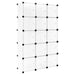 Modulares Schuhregal Weiß 15 Fächer 30x30 cm Schuhaufbewahrung - Schuhschrank Pro